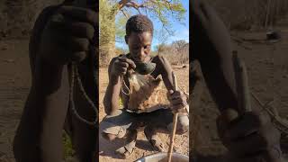 Soup and meat in wild hadzabetribe eating shorts trending [upl. by Elwaine729]