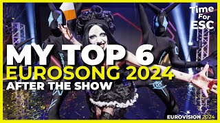 MY TOP 6  AFTER THE SHOW 🇮🇪 Eurosong 2024 🇮🇪 Ireland  Eurovision 2024 [upl. by Northey961]