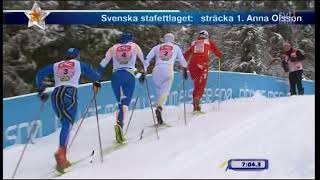 Charlotte Kalla  Beitostölen 2009  stafett 4x5 km hela loppet [upl. by Arataj284]