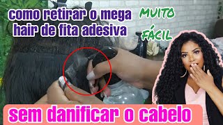 Como tirar a fita adesiva do cabelo sem estragar o cabelo natural da cliente [upl. by Darbie]