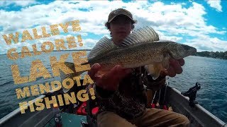 Walleye Galore Lake Mendota Fishing [upl. by Konrad725]