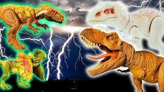 Rajasaurus vs Ankylosaurus vs Triceratops vs Yangchuanosaurus vs Megalosaurus vs TREX Dino line up [upl. by Guerin]