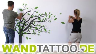 Wandtattoo Baum im Wind  Anleitung zum Anbringen [upl. by Battat]