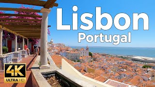 Lisbon Portugal Walking Tour 4k Ultra HD 60fps – With Captions [upl. by Ppik]