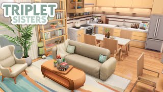 Triplet Sisters Apartment  The Sims 4 Speed Build Apartment Renovation [upl. by Auqeenwahs]