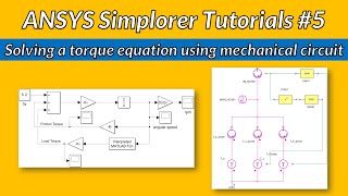 Solving a torque equation using mechanical circuit in ANSYS Simplorer Tutorial 5 [upl. by Viradis]