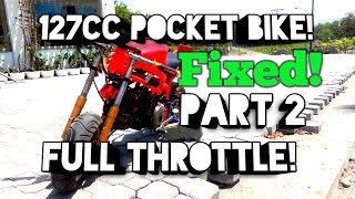 Motovlog 127cc Pocket bike Fixed Full Throttle Part 2  La Union  Philippines [upl. by Nonnah]