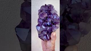 Before amp After Cleaning Video an Amethyst Crystal Cluster from Khushall Fine Minerals on IG shorts [upl. by Constant]