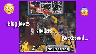 Lebron James breaks the glass of the backboard edit [upl. by Benia52]