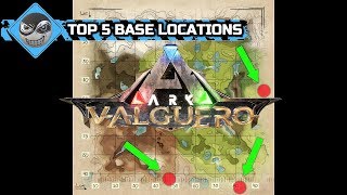 ARK Valguero  TOP 5 Base locations  big flat spots  Valguero base locations [upl. by Ev674]