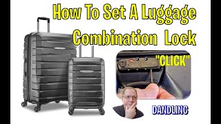 How To Set The Combination On Samsonite Luggage [upl. by Anivlek332]