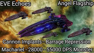 EVE Echoes  Assault Barrage Machariel  Cannon Implants Barrage Repression  55000 DPS YeetMach [upl. by Willman]