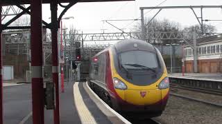 Virgin Train Class 390 Departures Stockport for London Euston [upl. by Flip]