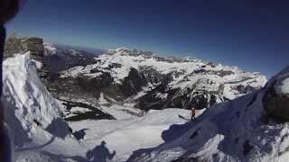 Ski Engelberg Switzerland  The Famous Laub Off Piste Run [upl. by Felizio]