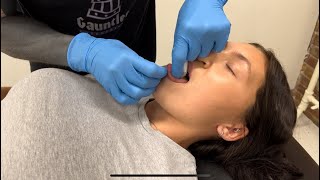 Freehand tongue piercing [upl. by Nohpets]