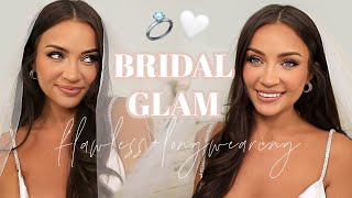 WEDDING MAKEUP TUTORIAL soft bridal glam that looks FLAWLESS amp LASTS 👰🏻💍✨ [upl. by Llerrot]