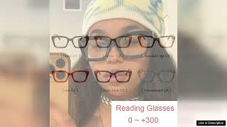 Oversized Blue Light Glasses 2022 Trend Transparent Computer Men Women Eyeglasses Optical Review [upl. by Nolly679]