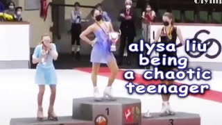 alysa liu being a chaotic teenager for 1 minute 30 seconds straight improved version [upl. by Eelrahc783]