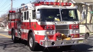 Carlstadt Fire Department Spare Engine 702 Responding 32217 [upl. by Ayim]