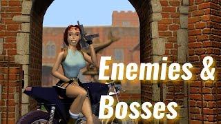 Tomb Raider 1  All Enemies amp Bosses [upl. by Gare]