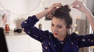 TUTO COIFFURE  Comment réaliser un chignon bun tressé [upl. by Annaid]