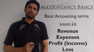 Basic Accounting terms  Revenue Expenses Profit and Loss [upl. by Sumaes]