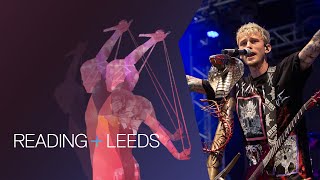 Machine Gun Kelly  Rap Devil Reading  Leeds 2019  FLASHING IMAGES [upl. by Eilraep]