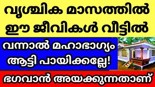 വൃശ്ചിക മാസത്തിൽ ഈ ജീവികൾ വീട്ടിൽ വന്നാൽ ആട്ടി പായിക്കല്ലേ മഹാഭാഗ്യവുമായി ഭഗവാൻ അയക്കുന്നത് [upl. by Berl]