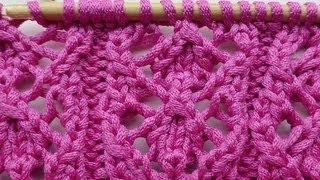 Stricken mit eliZZZa  Strickmuster  Ajourmuster mit Diamantrippen [upl. by Trebleht]