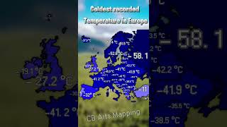 Coldest recorded temperature in Europe geography europe map [upl. by Lil]