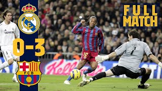 FULL MATCH Real Madrid 0  3 Barça 2005 RELIVE RONALDINHO’S GREATEST GAME AT FC BARCELONA [upl. by Eittam]