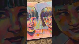 Painting Vibrant Portraits w Arrtx Paint Markers shorts art [upl. by Marras]