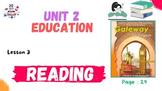 1BAC English  unit 2 Education  lesson 3 Reading  the power of Educated women  page 2829 [upl. by Converse690]