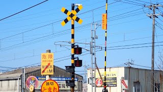 【踏切】JR山陰本線・一畑電車 音が混ざっていて方向指示器が分かれている踏切 Railroad crossing in Japan [upl. by Campbell405]