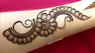 beautiful mehndi designfront hand mehndi designmehandi design simplesimple mehndi design [upl. by Carlie]