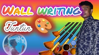 Wall painting amp Hand writing ।।shortvideo vlogs trending writing artist [upl. by Sigmund]