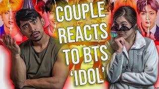 BTS IDOL  Couples Reaction FIRST TIME EVER [upl. by Reffinnej355]