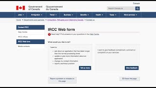 IRCC WebformCIC Webform [upl. by Nylegna]