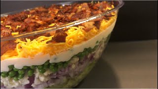 HOW TO MAKE A 7 LAYER SALAD [upl. by Fitzpatrick]