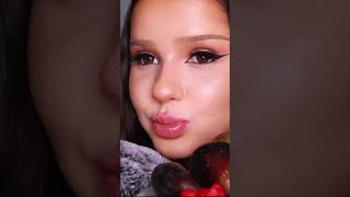 Nadina Ioana ASMR Eating Raspberries ♥️ shorts shortsviral [upl. by Allerie]