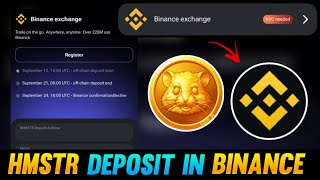 How to Deposit Hamster Kombat in Binance  HMSTR Withdrawal in Binance  No Gas Fee [upl. by Nnaitak]