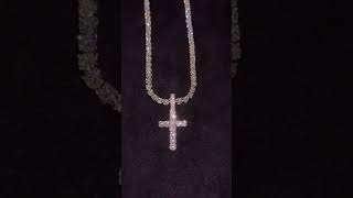 cross tennis chainhiphopjewelry rapperjewelry diamondboyz rapperstyle cubanchain necklace [upl. by Yro]