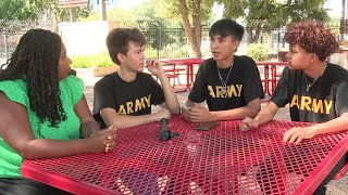 Brackenridge JROTC students help school resource officer after accidental shooting [upl. by Gile]