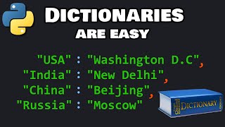 Python dictionaries are easy 📙 [upl. by Ecinad212]