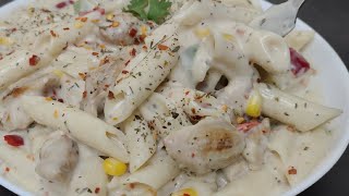 White Sauce Chicken Pasta Recipe  Creamy amp Cheesy White Sauce Pasta  क्रीमी वाइट सॉस पास्ता [upl. by Betthezel433]