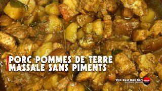 Massalé de porc et pommes de terre douceur garantie [upl. by Eelimaj]