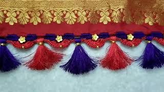 Easy and simple Krosha work kucchu design with flower beads [upl. by Brien200]