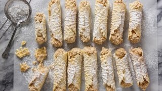 How to Make Pumpkin Pizzelle Cannoli  Colavita [upl. by Liuqa]