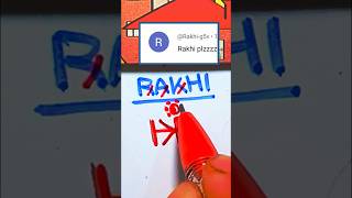 RAKHI Name Logo Design trending art logo viral youtubeshorts shorts [upl. by Colwen]