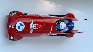 Revivez la course des savoyardes qui terminent à la 5e place des Championnats du monde de bobsleigh [upl. by Aracot627]